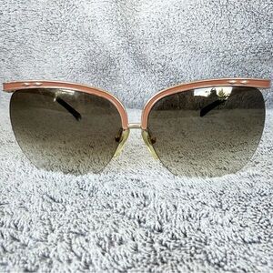 Vintage Playboy Oversized Women’s Sunglasses Gold Pink Made In Italy 4595 41-140